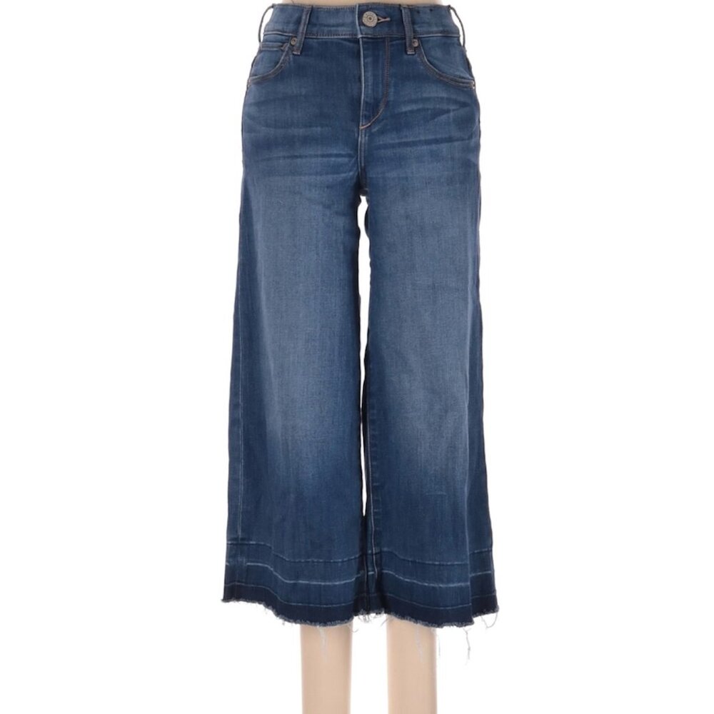 Express wide leg cropped jeans, Size: 00